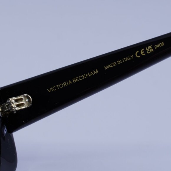 Victoria Beckham VB664S 001 Sunglasses Black Shield Frame, Dark Grey Lenses main image 11